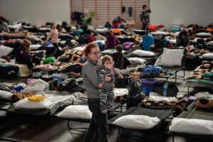 Poverty in Ukraine. people without home
